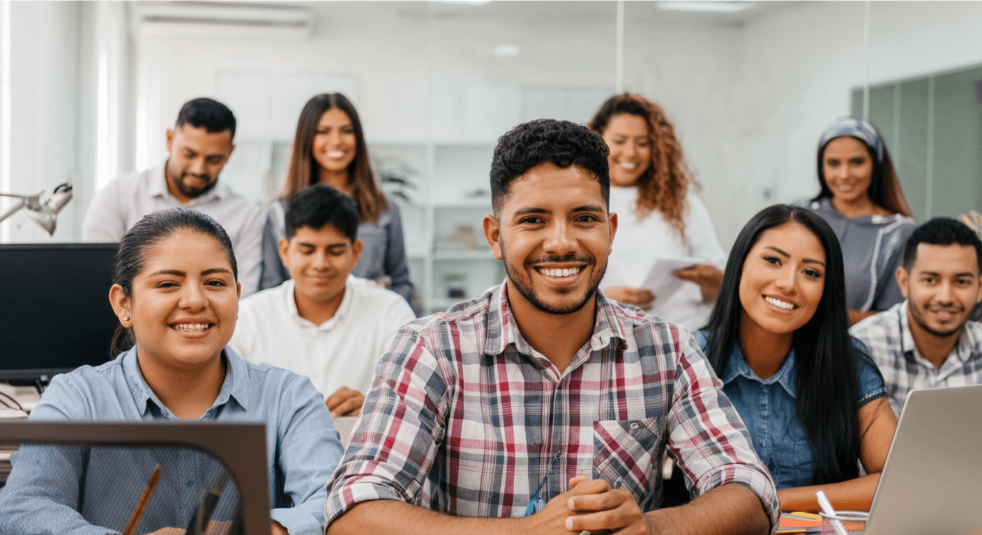 Equipo de una MiPyME en un taller de capacitación